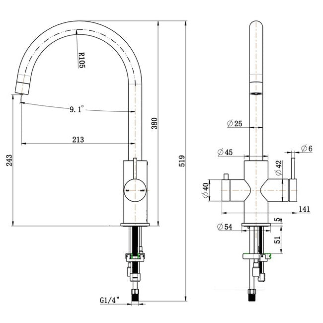 Mica 3-Way Filter Sink Mixer