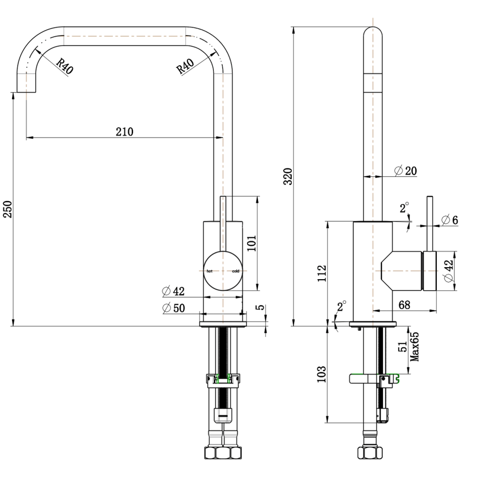 Mica Soft-Square Sink Mixer