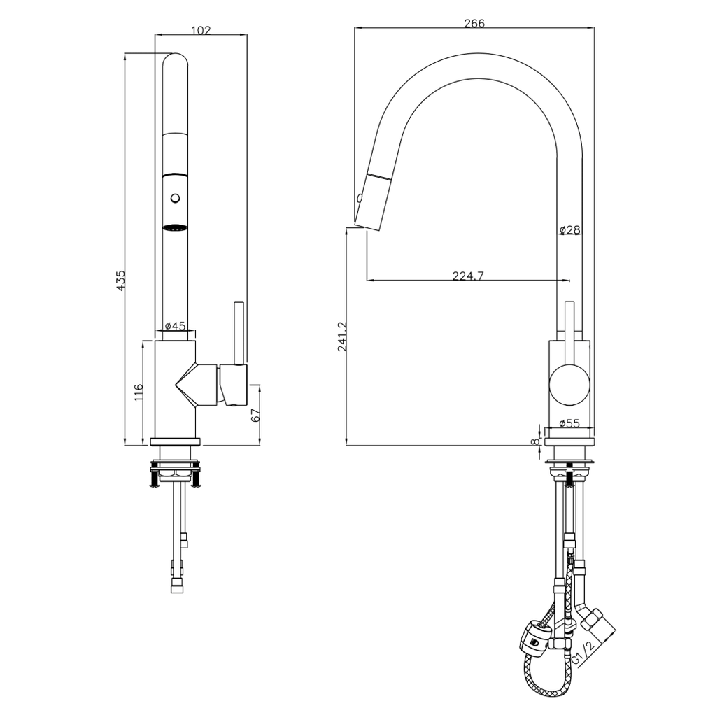 LVB Mica Pull-Out Sink Mixer