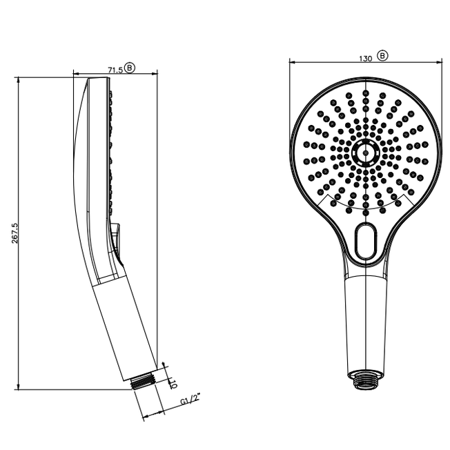 Mica Air Shower Handpiece