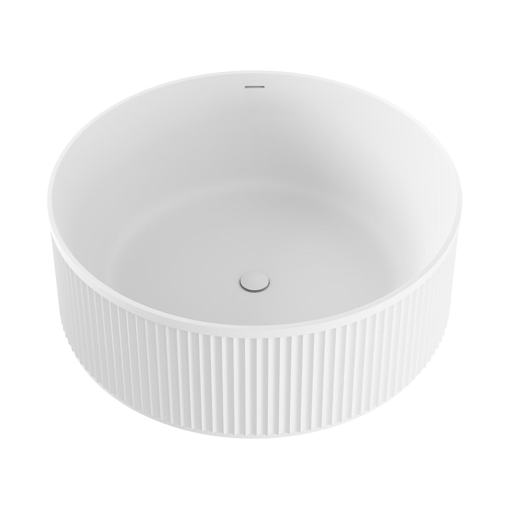 Minka Solid Surface Round Bath, 1500mm, Matte White