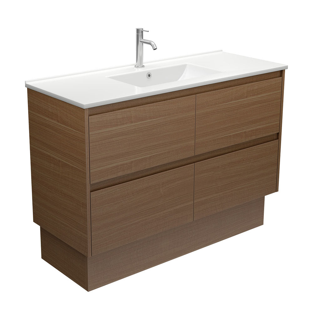 Dolce Amato 1200 Walnut Vanity On Kickboard