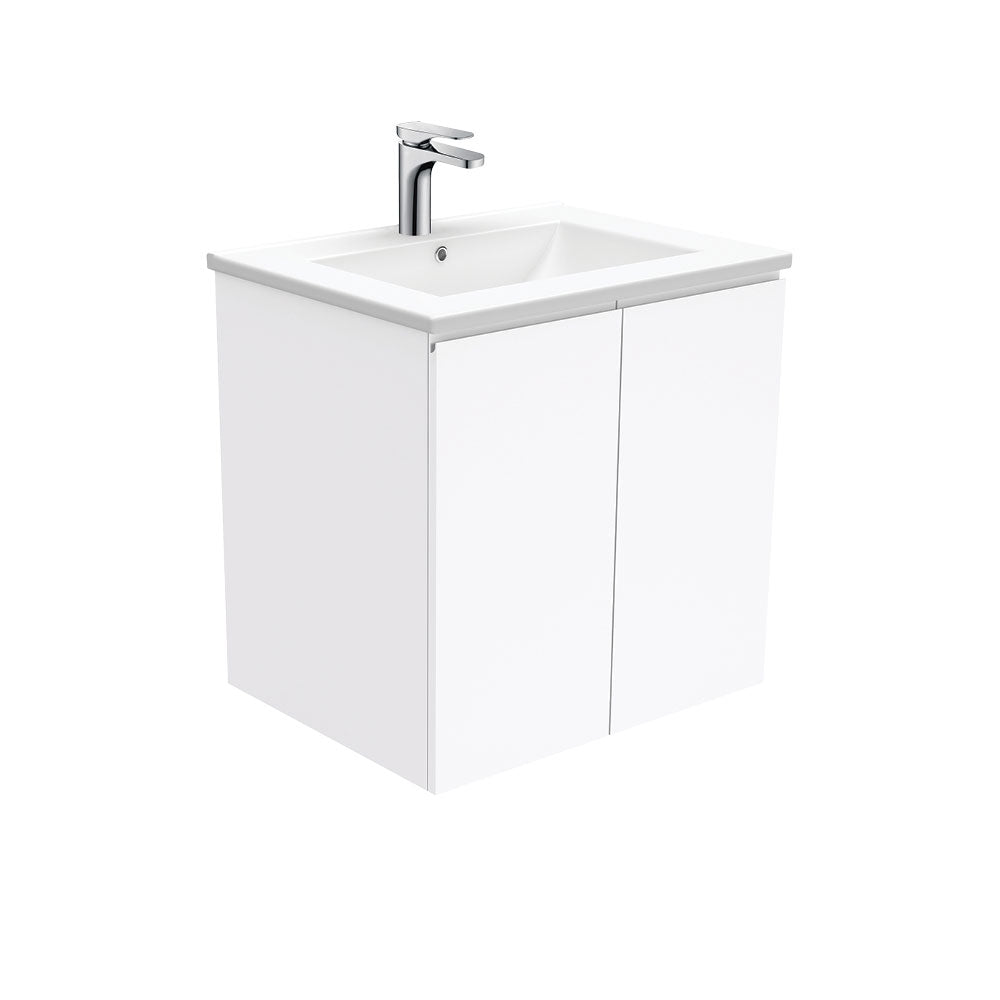 Dolce Fingerpull Gloss White 600 Wall-Hung Vanity
