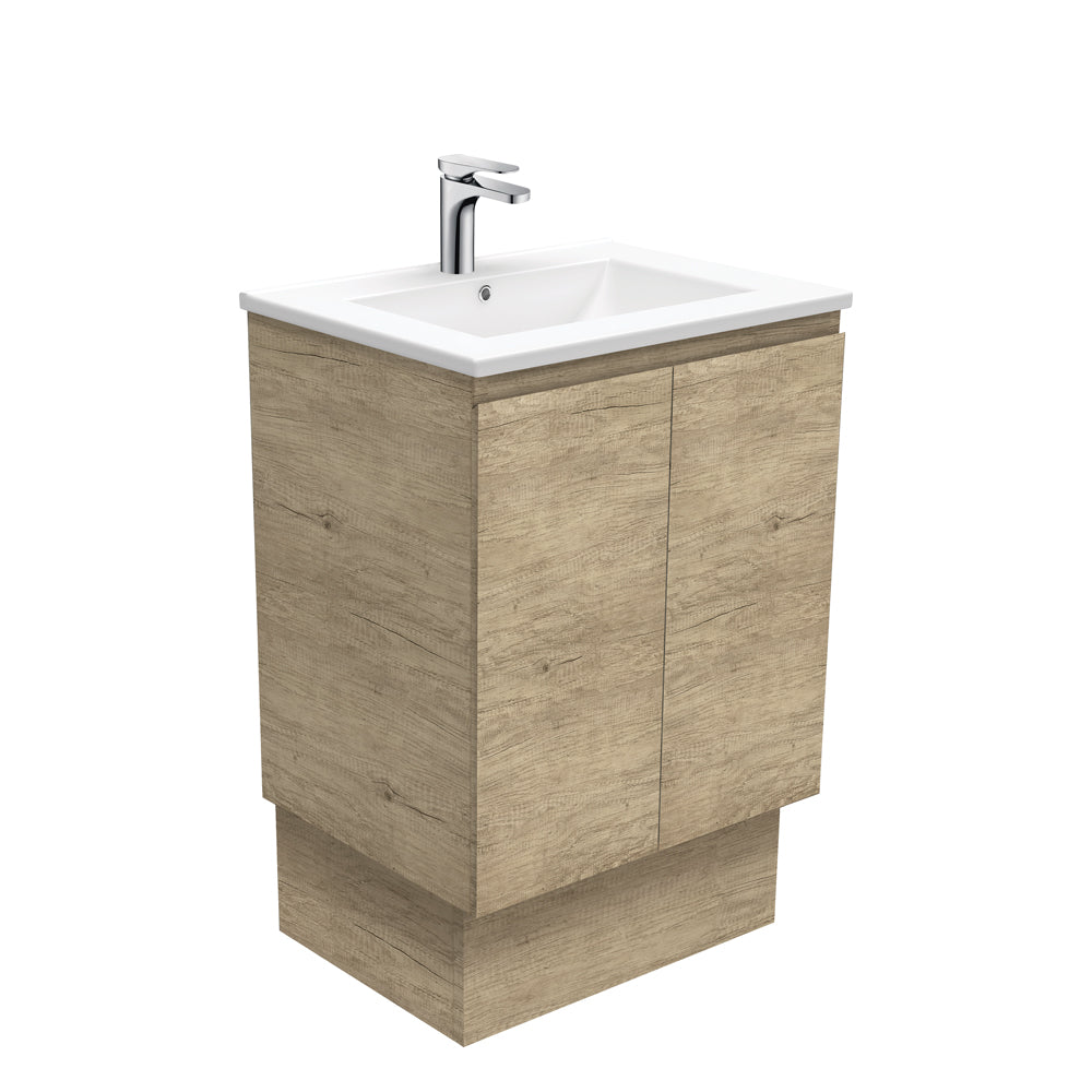Dolce Edge Scandi Oak 600 Vanity On Kickboard