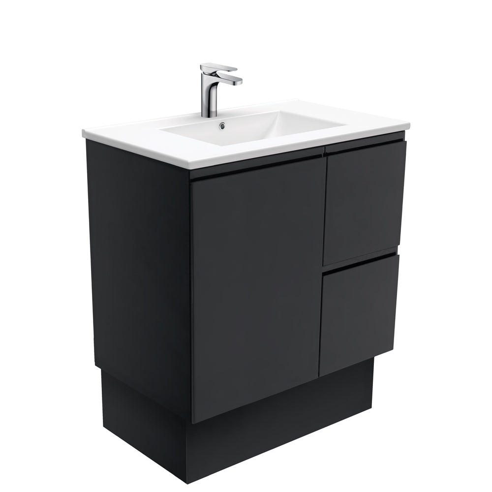Dolce Fingerpull Satin Black 750 Vanity On Kickboard