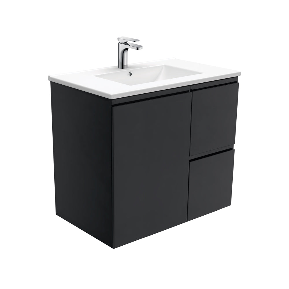 Dolce Fingerpull Satin Black 750 Wall-Hung Vanity