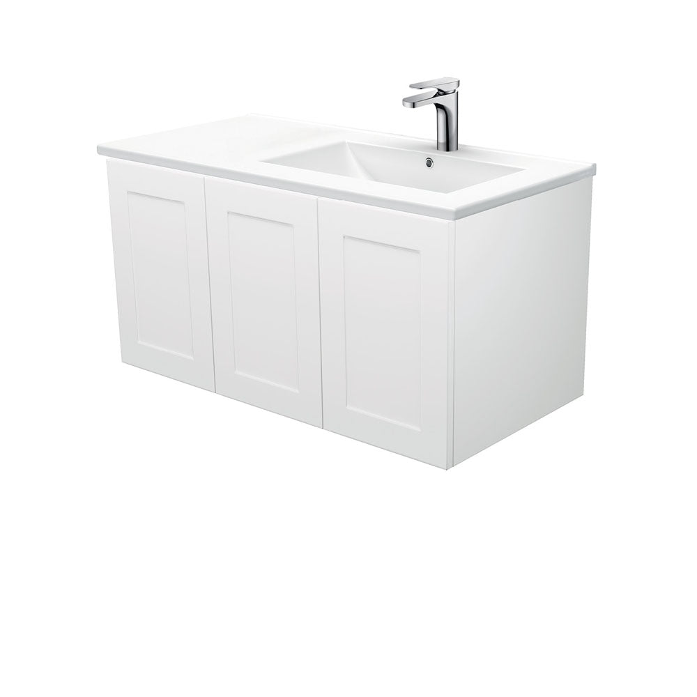 Dolce Mila 900 Offset Wall-Hung Vanity, Right Basin