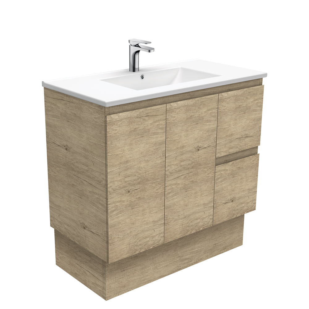 Dolce Edge Scandi Oak 900 Vanity On Kickboard