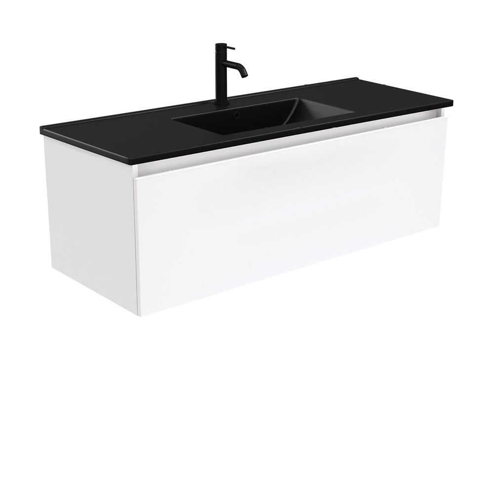 Dolce Matte Black Manu 1200 Wall-Hung Vanity