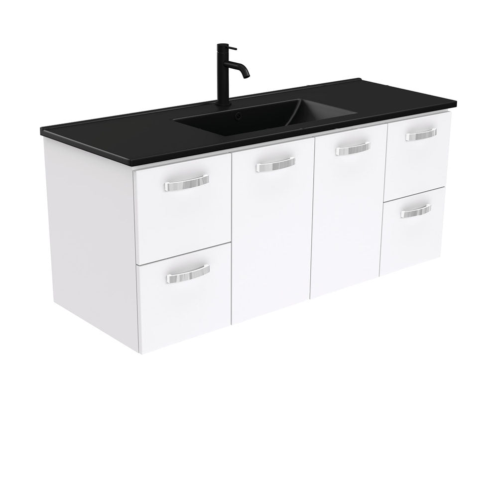Dolce Matte Black Unicab 1200 Wall-Hung Vanity