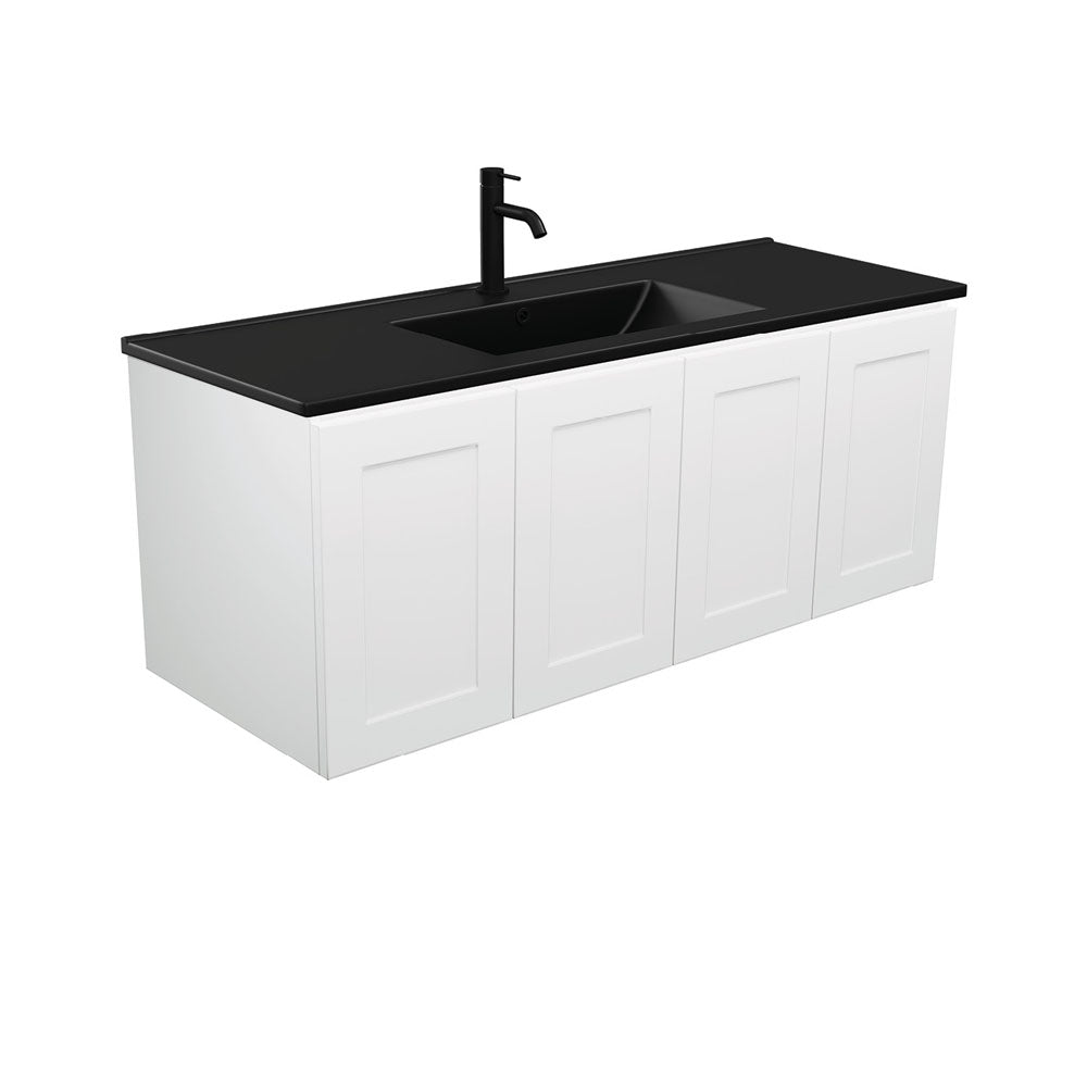 Dolce Matte Black Mila 1200 Wall-Hung Vanity