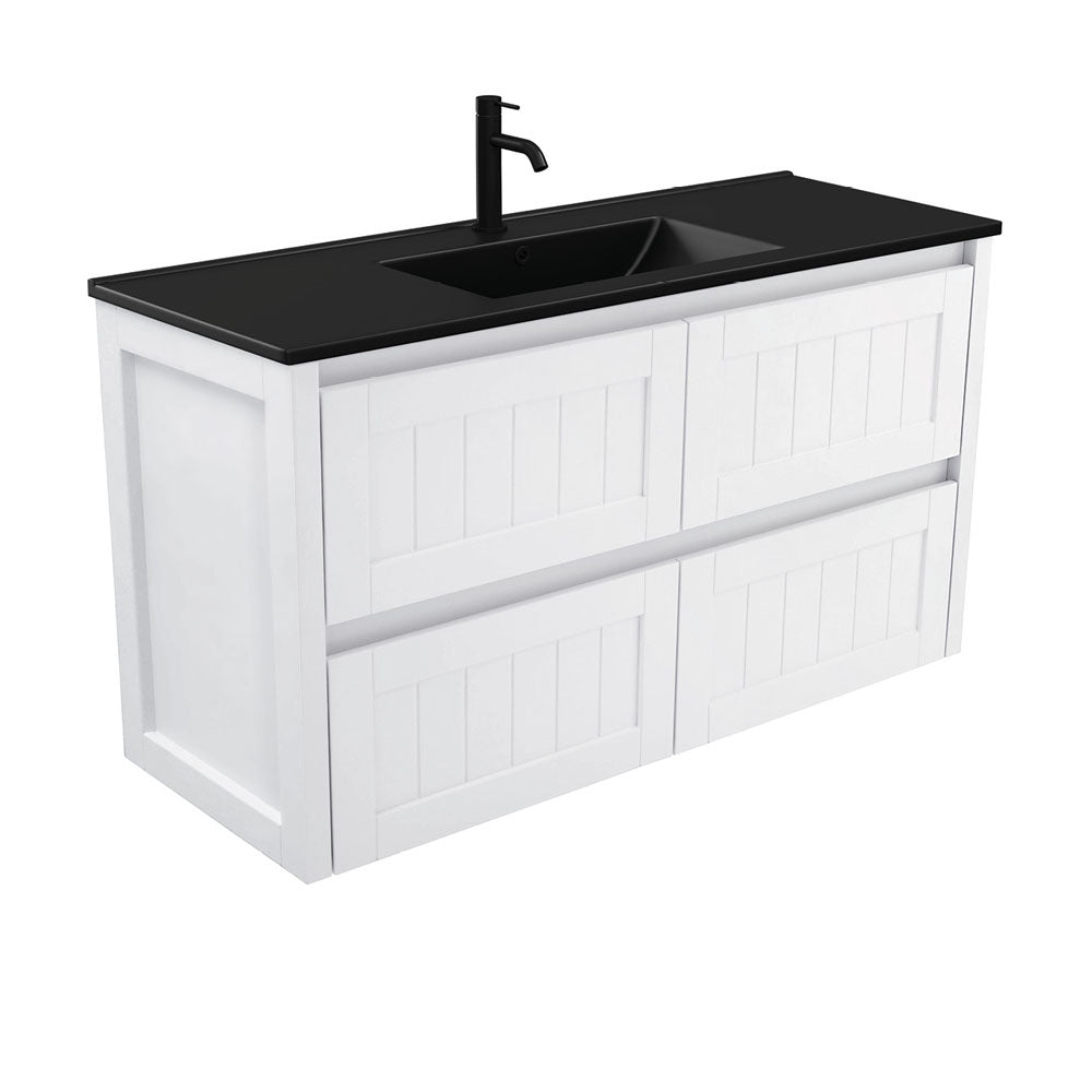 Dolce Matte Black Hampton 1200 Wall-Hung Vanity