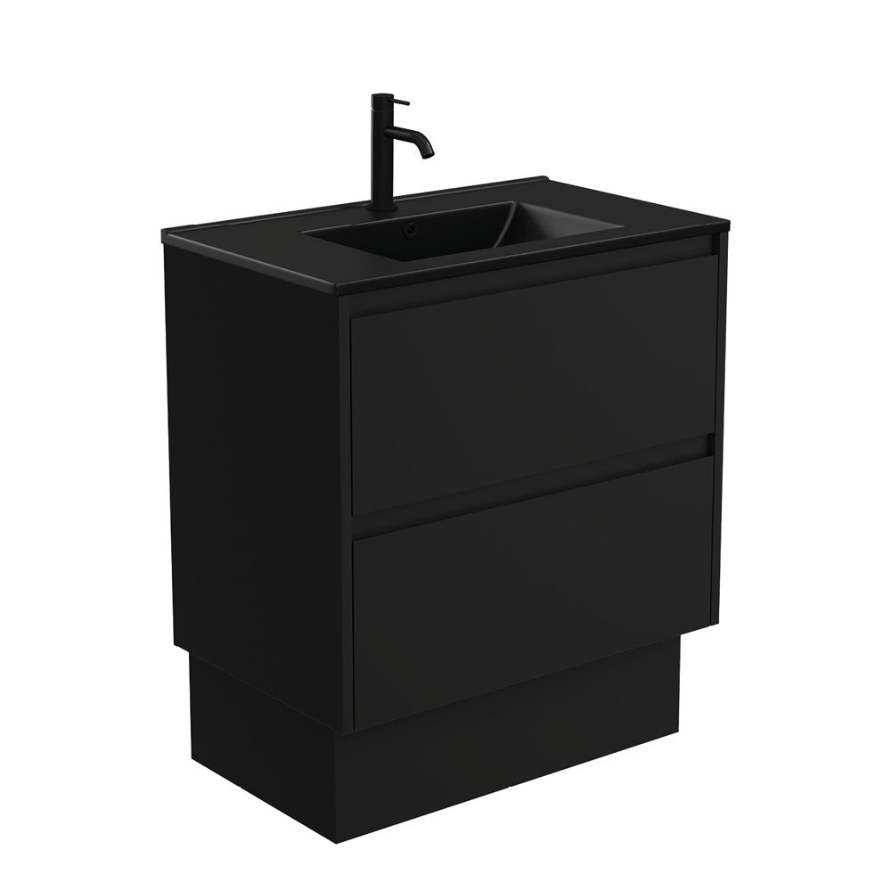 Dolce Matte Black Amato 750 Satin Black Vanity On Kick