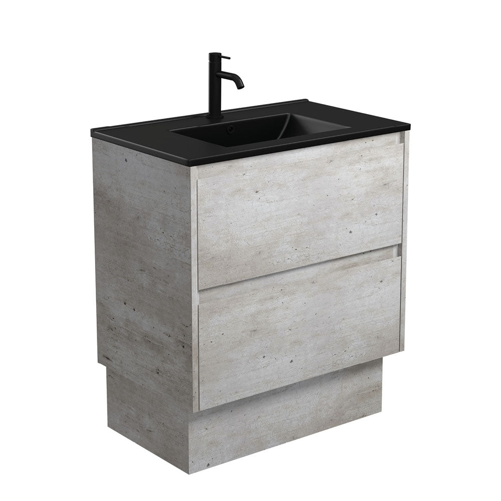 Dolce Matte Black Amato 750 Industrial Vanity On Kick