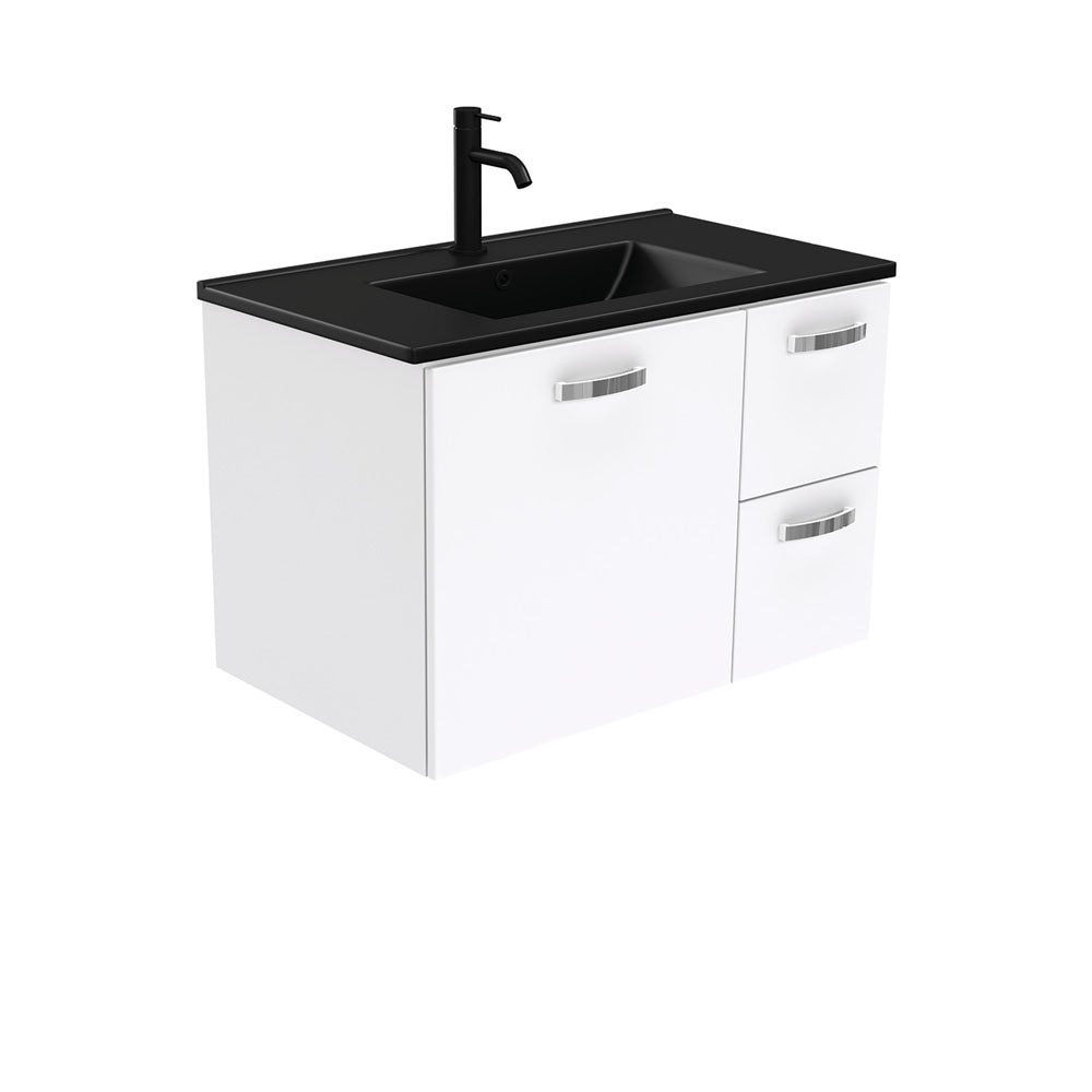 Dolce Matte Black Unicab 750 Wall-Hung Vanity
