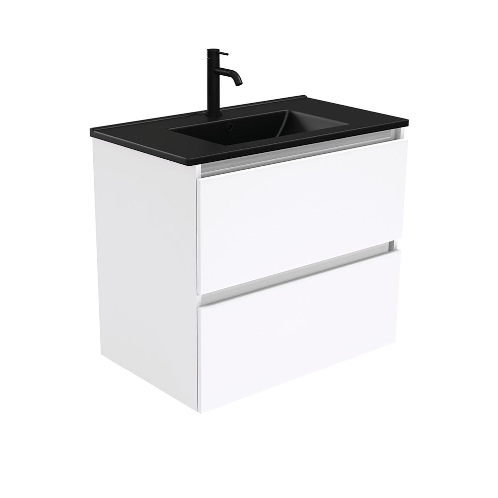 Dolce Matte Black Quest 750 Wall-Hung Vanity