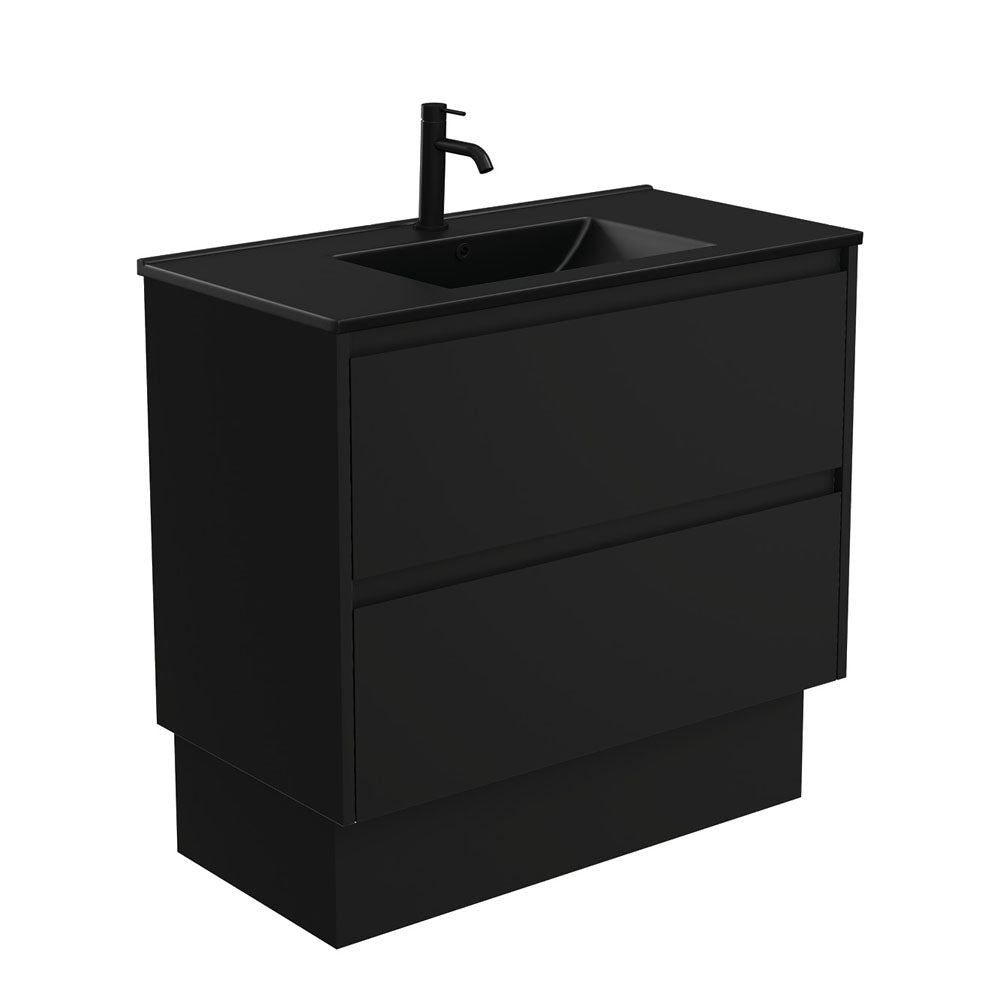 Dolce Matte Black Amato 900 Satin Black Vanity On Kick