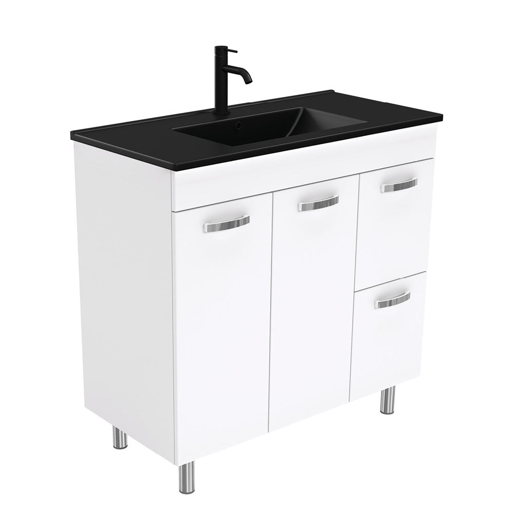 Dolce Matte Black Unicab 900 Vanity On Legs