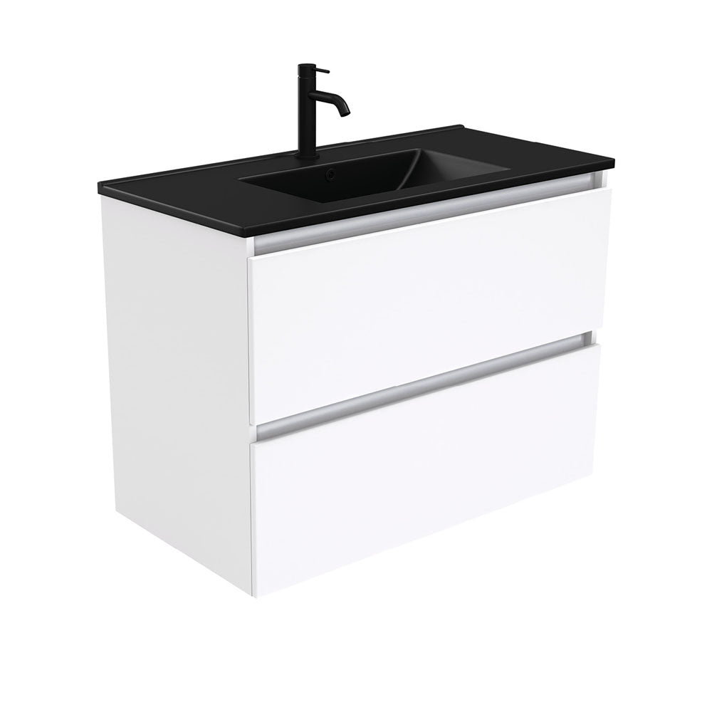 Dolce Matte Black Quest 900 Wall-Hung Vanity