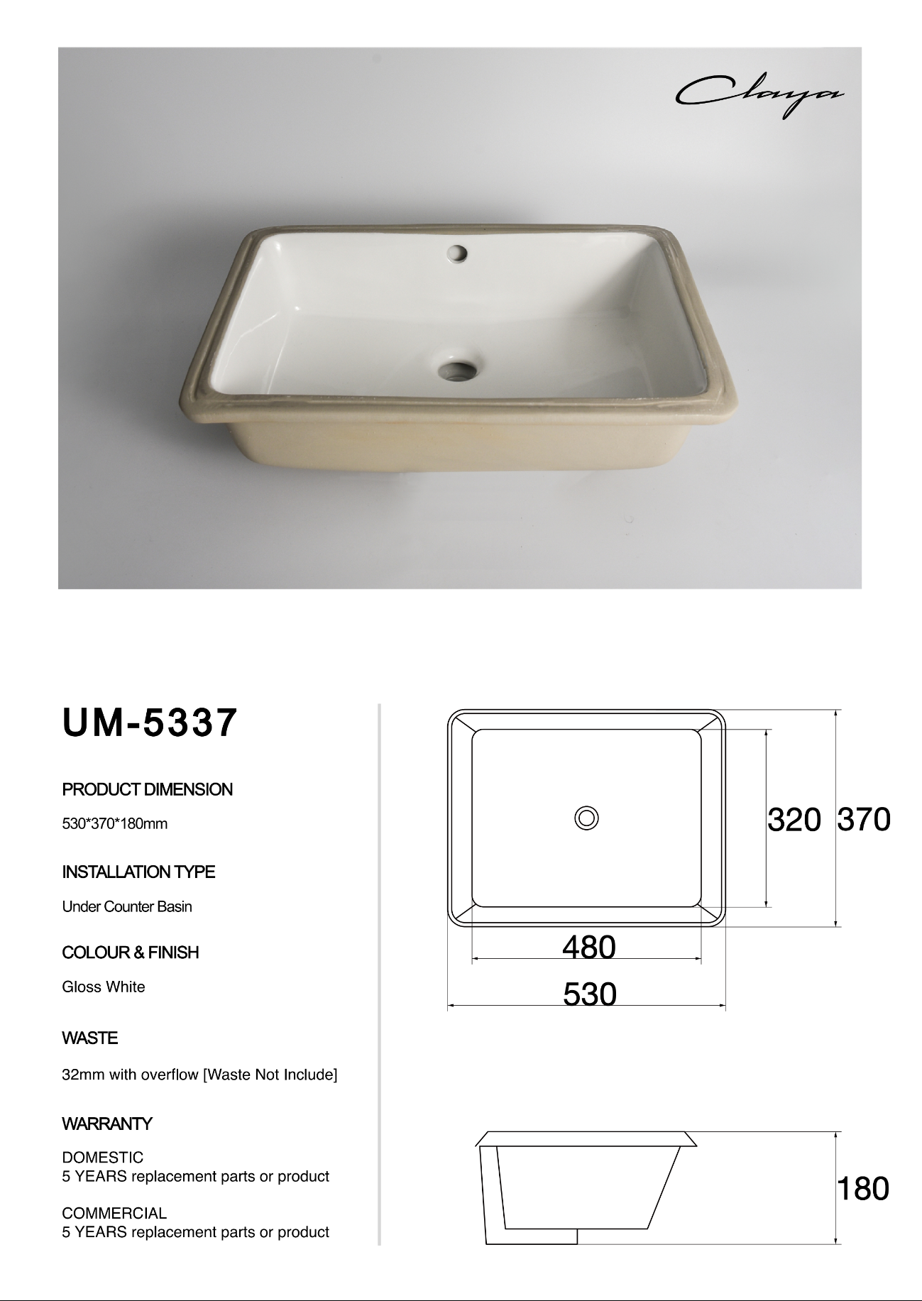 UM-5337 at Blue Bathware