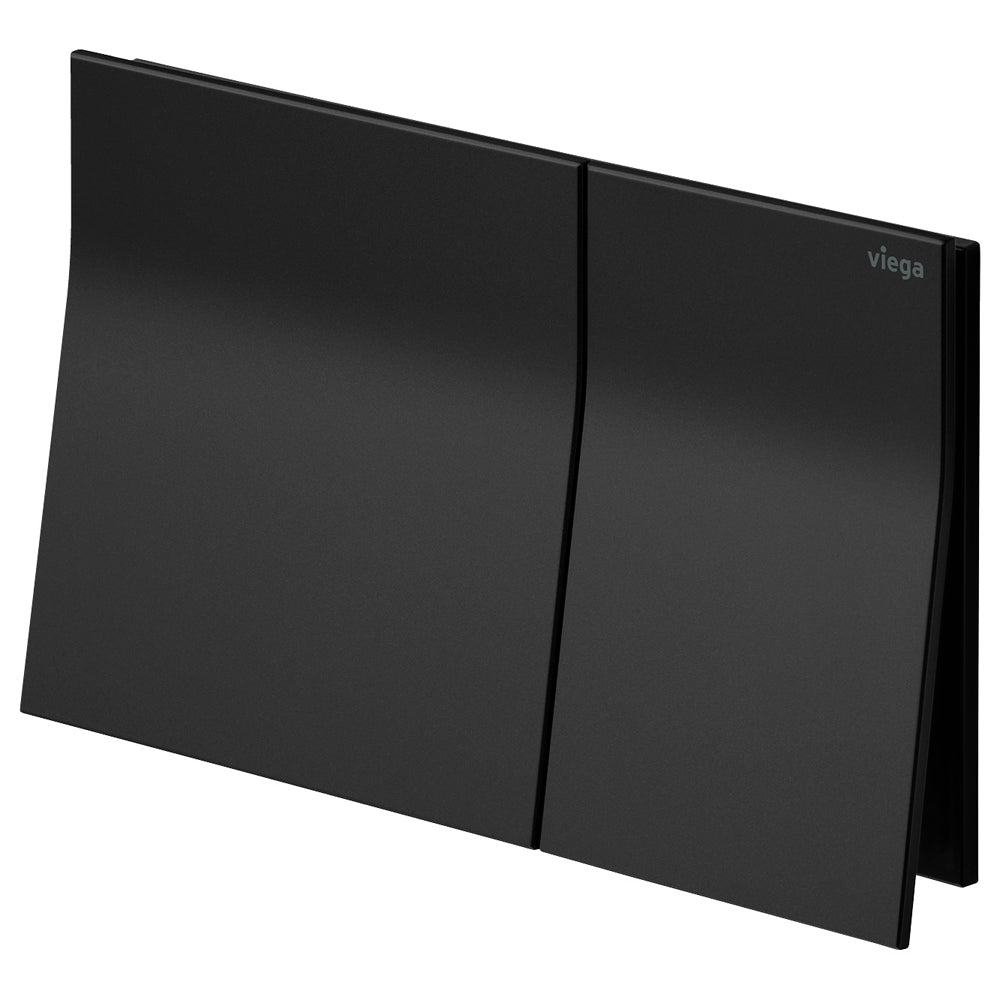 Viega Visign More 200 Angled Flush Plate, Matte Black Metal