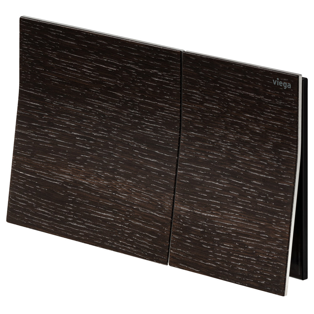 Viega Visign More 200 Angled Flush Plate, Stained Oak