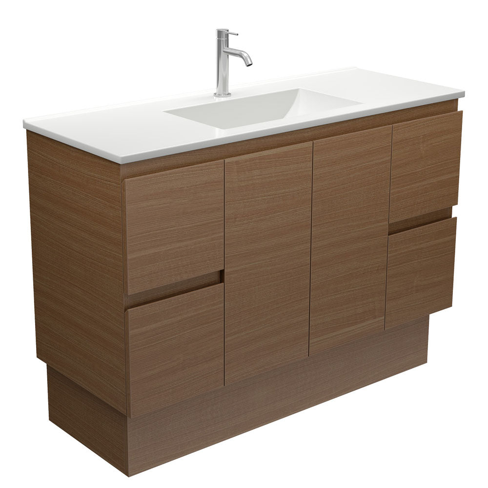 Vanessa Edge Walnut 1200 Vanity on Kick