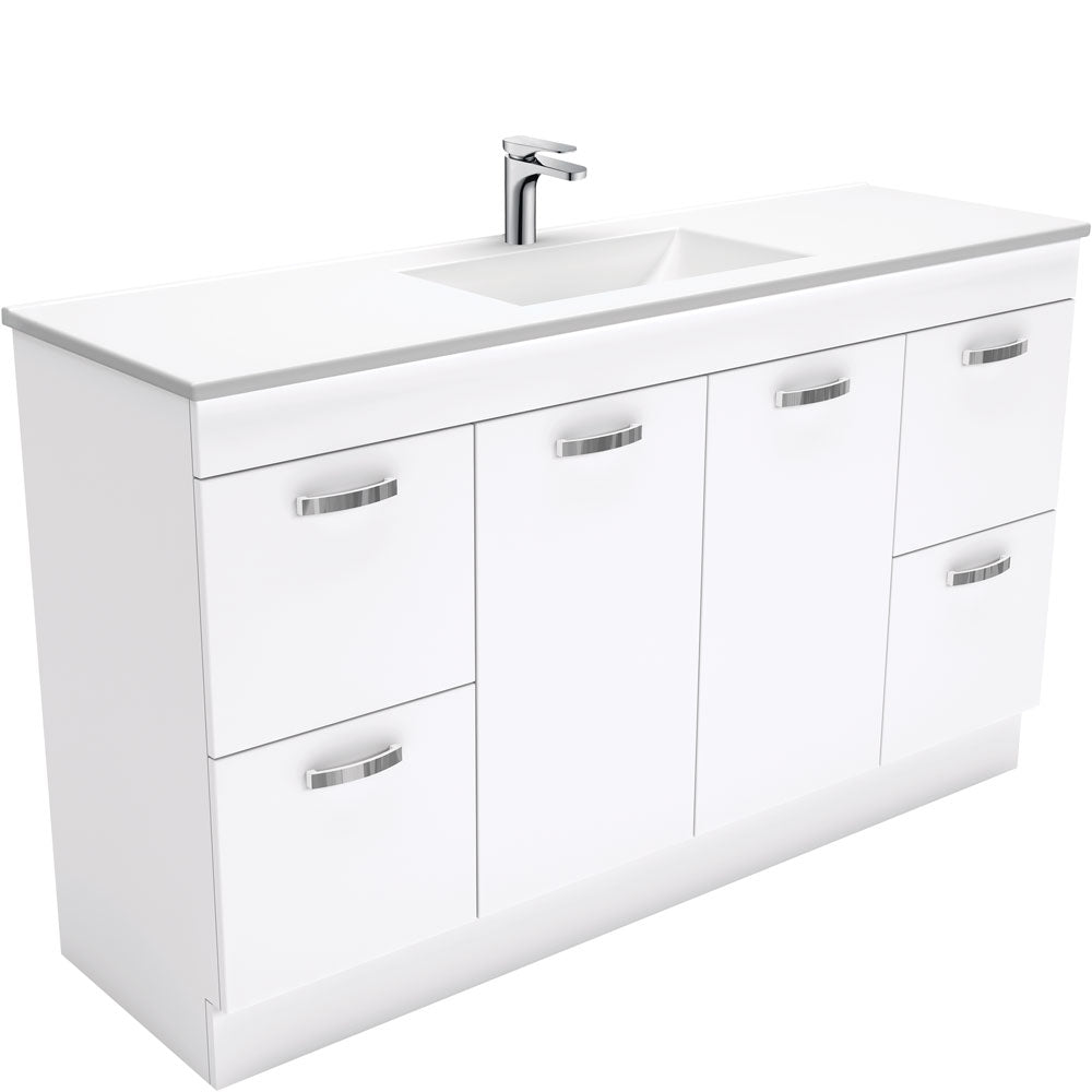 Vanessa Unicab 1500 Single Bowl Vanity On Kickboard