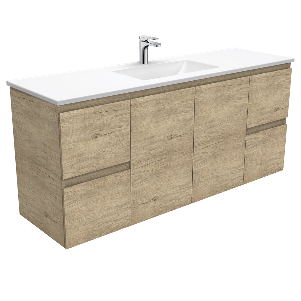 Vanessa Edge Scandi Oak 1500 Single Bowl Wall-Hung Vanity