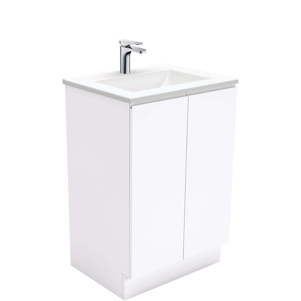 Vanessa Fingerpull Gloss White 600 Vanity On Kickboard