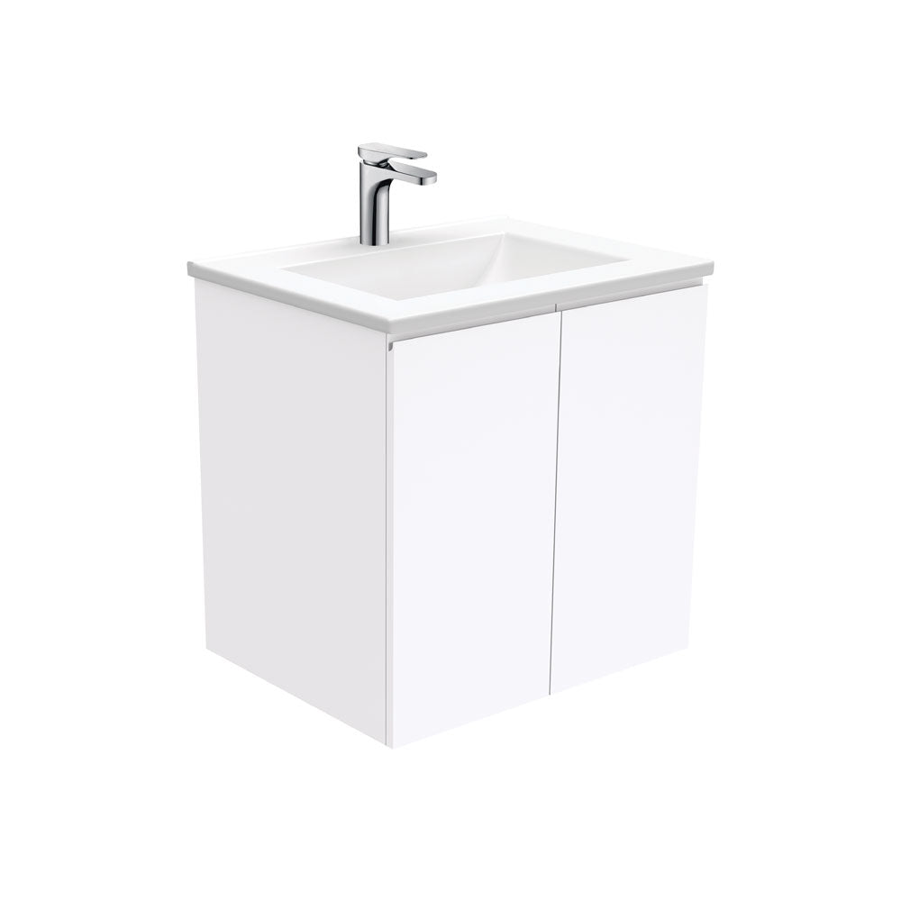 Vanessa Fingerpull Gloss White 600 Wall-Hung Vanity