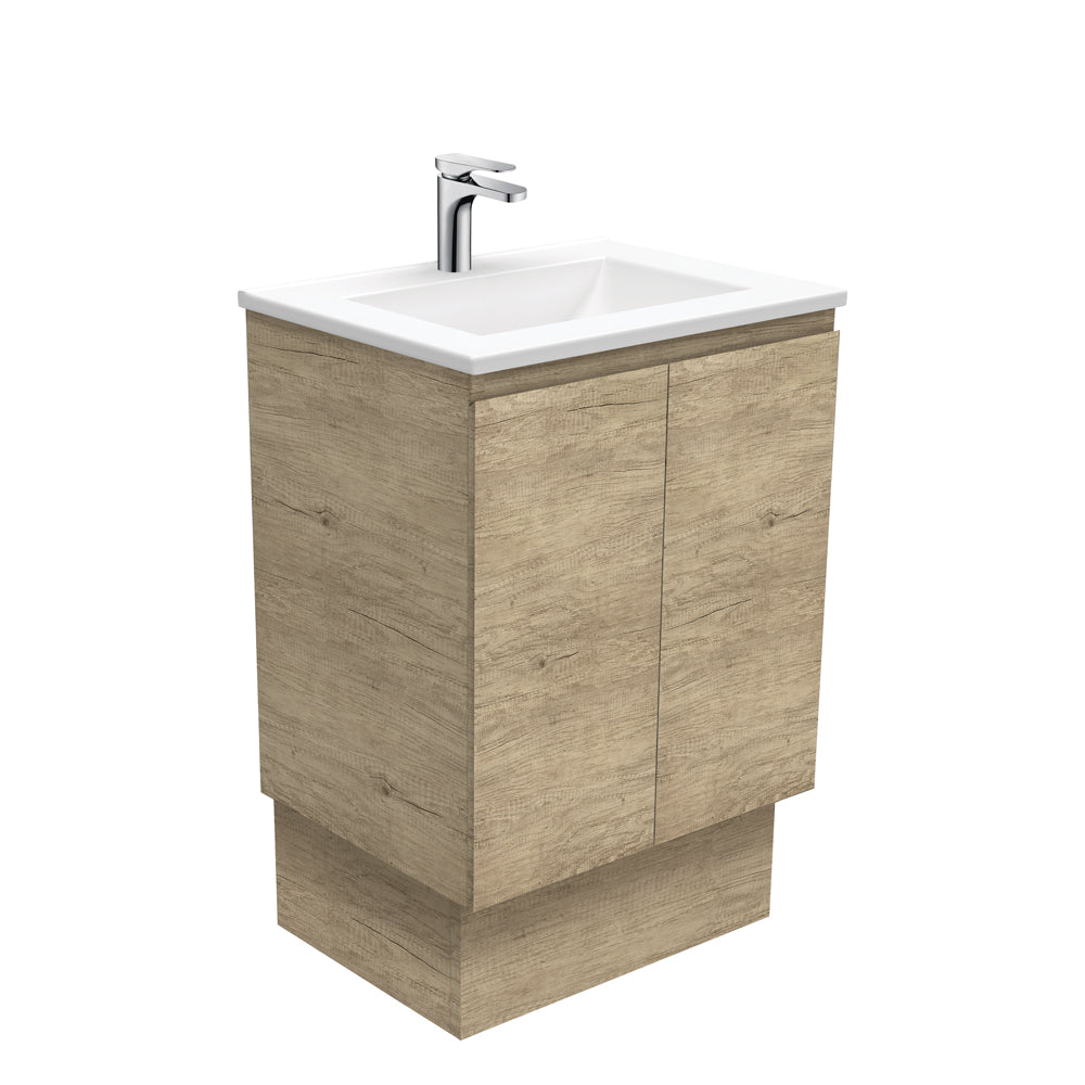 Vanessa Edge Scandi Oak 600 Vanity On Kickboard
