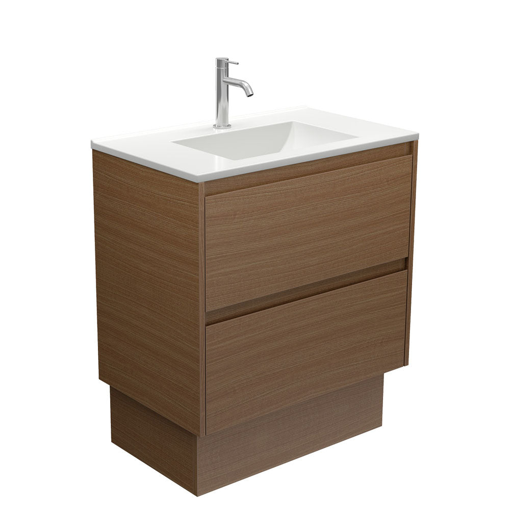 Vanessa Amato Walnut 750 Vanity on Kick