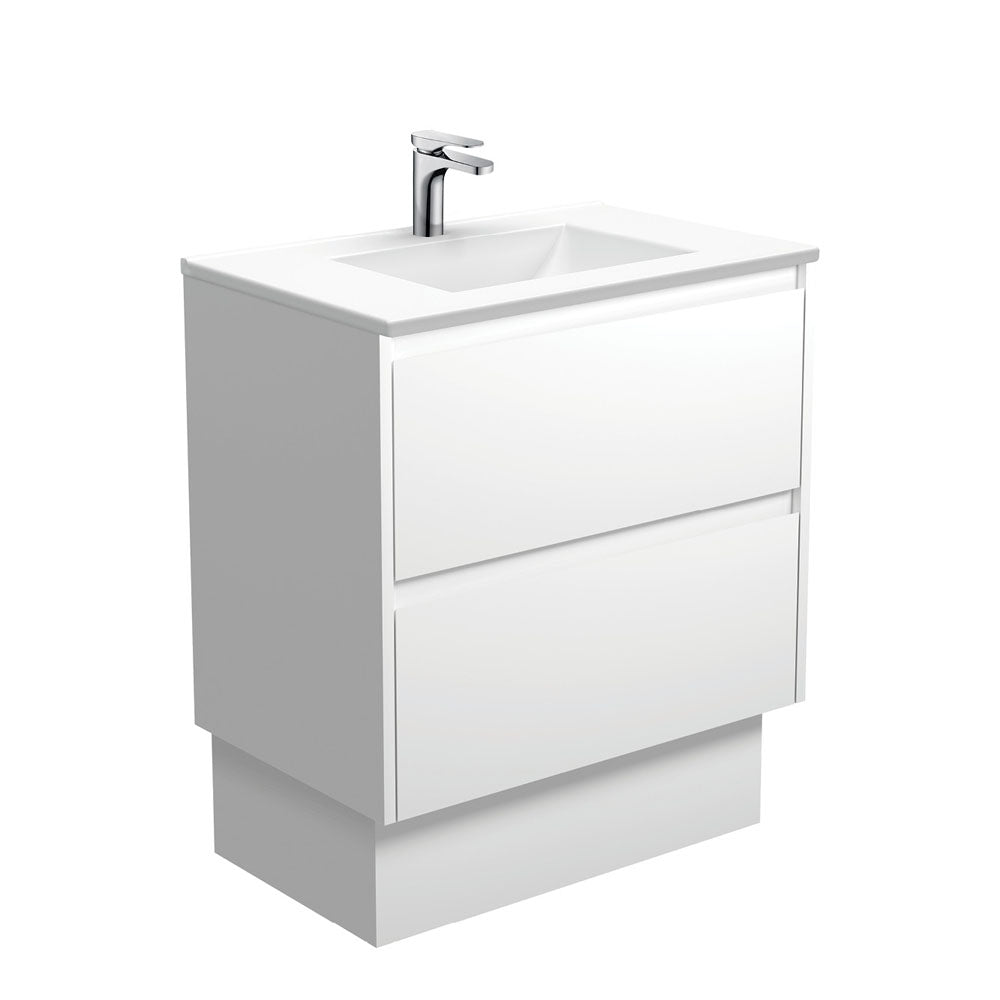Vanessa Amato 750 Satin White Vanity On Kick