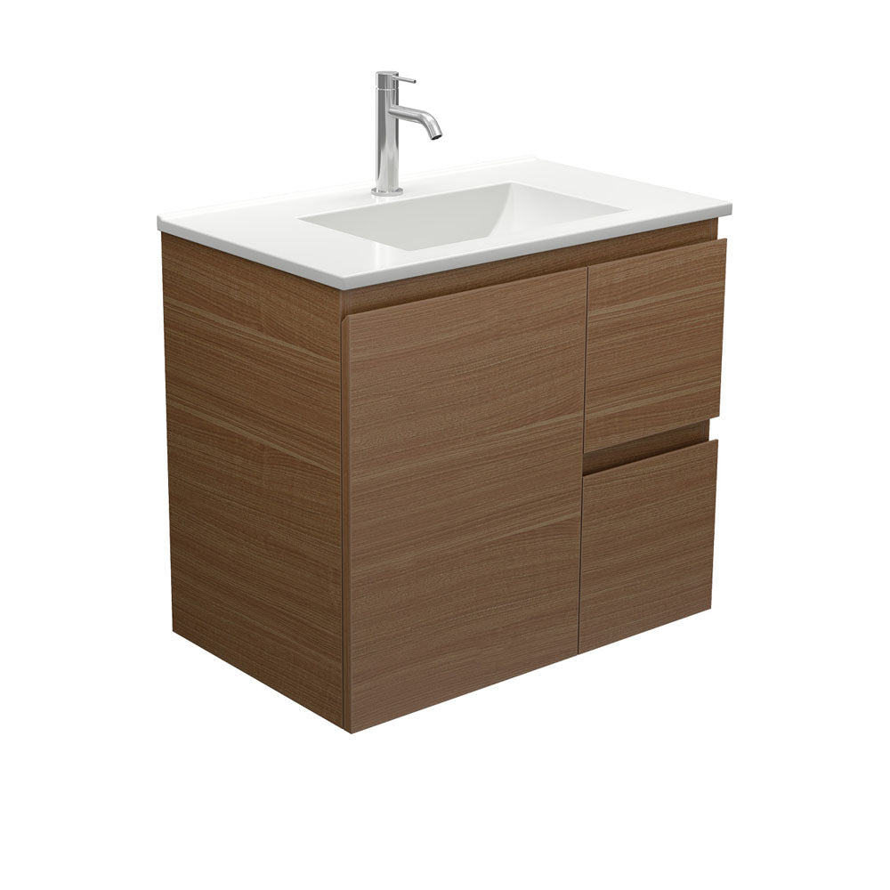 Vanessa Edge Walnut 750 Wall Hung Vanity