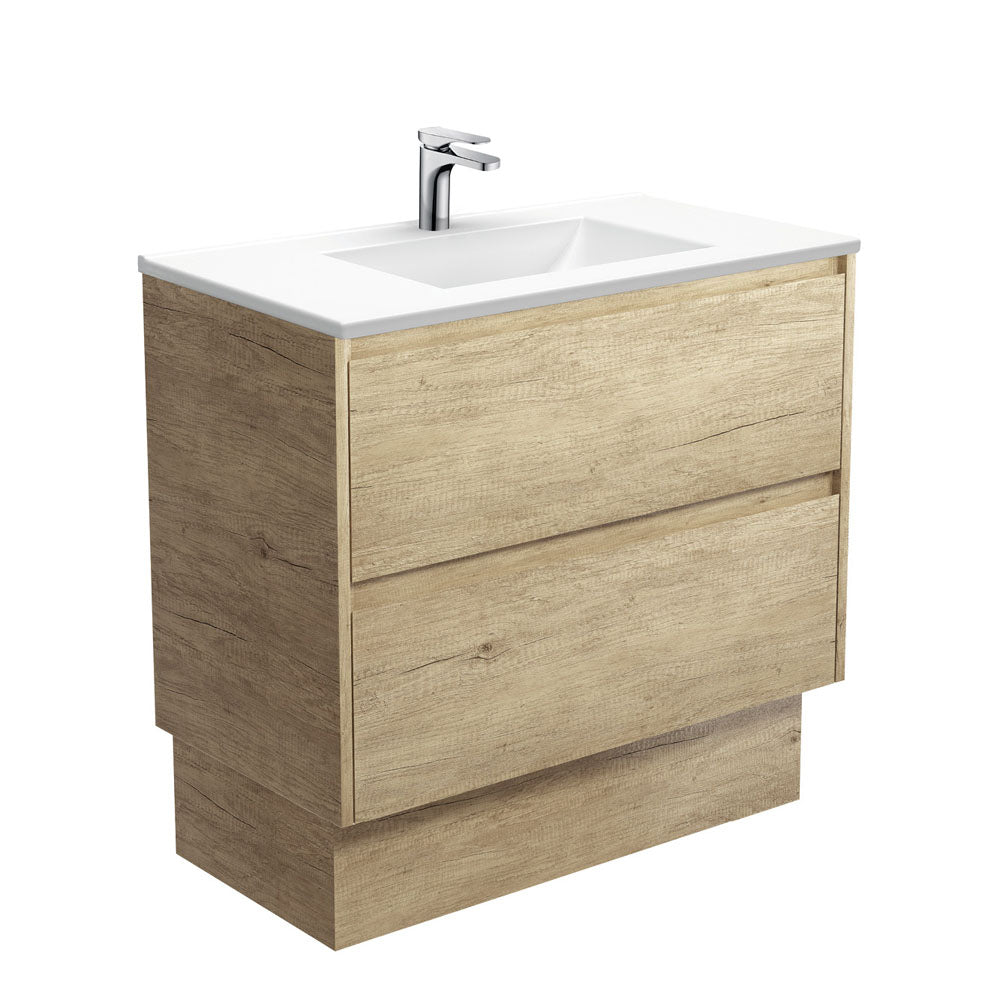 Vanessa Amato 900 Scandi Oak Vanity On Kick