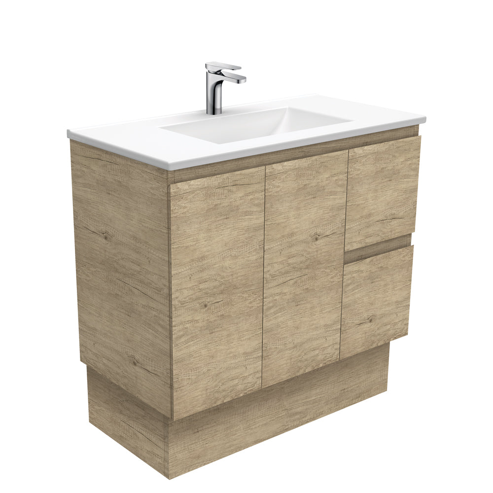 Vanessa Edge Scandi Oak 900 Vanity On Kickboard
