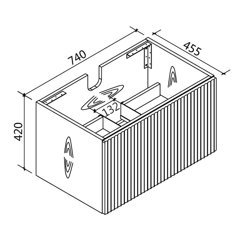 VIVO Wall Hung Vanity - Blue Bathware 