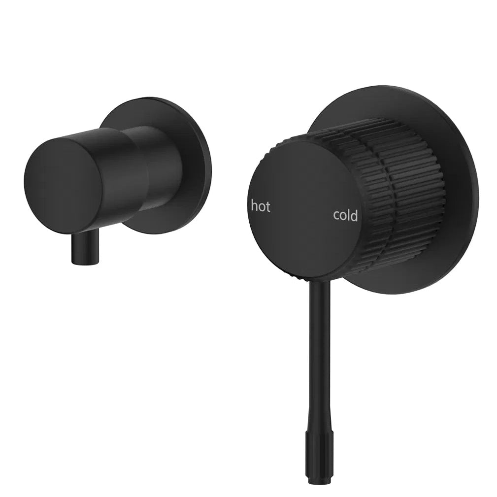 Mica Fluted Shower Mixer Diverter - Sideways