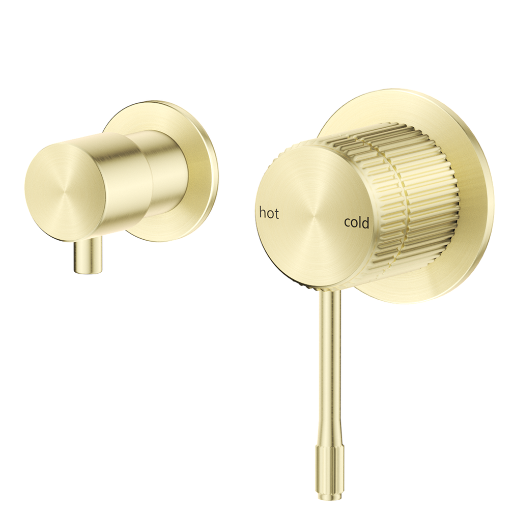 Mica Fluted Shower Mixer Diverter - Sideways