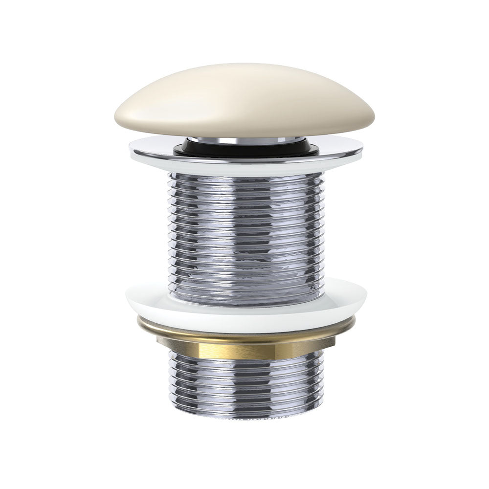 Pop-Up 32mm Non-Overflow Basin Waste, Matte Khaki Ceramic Cap