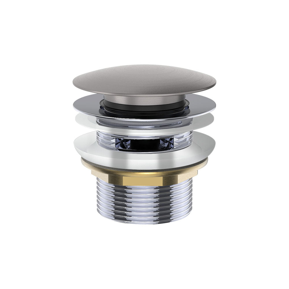 Universal Bath Waste with Overflow - Gun Metal