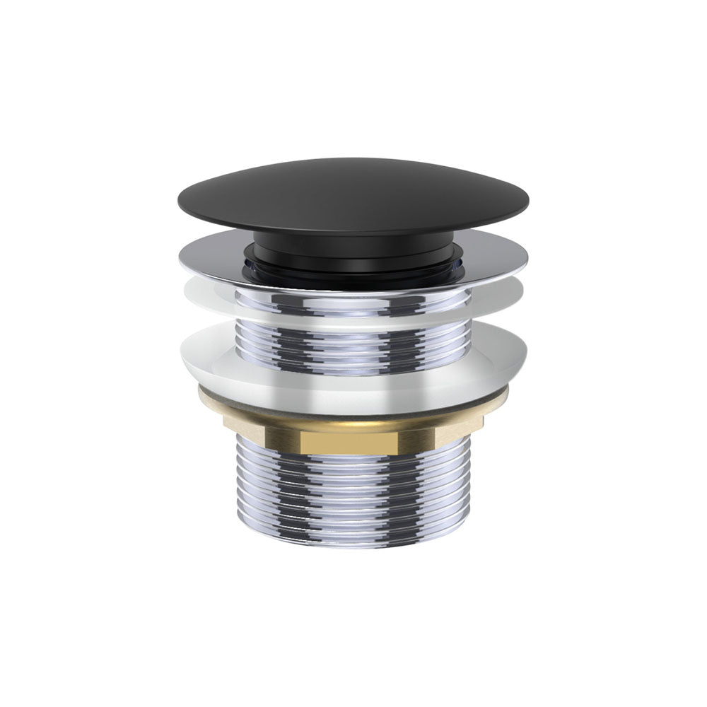 Universal Brass Cap Bath Waste Non-Overflow - Matte Black