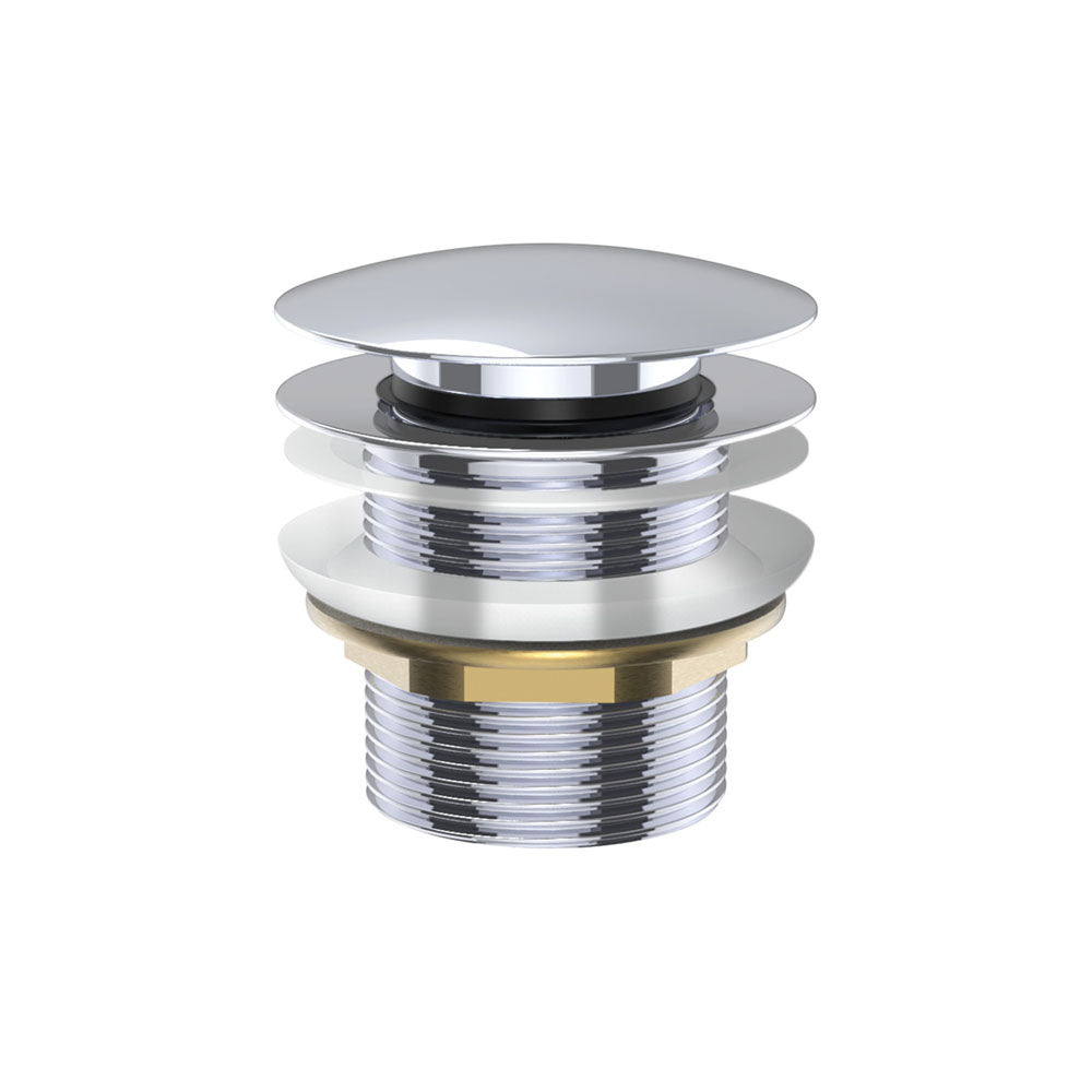 Universal Brass Cap Bath Waste Non-Overflow - Chrome