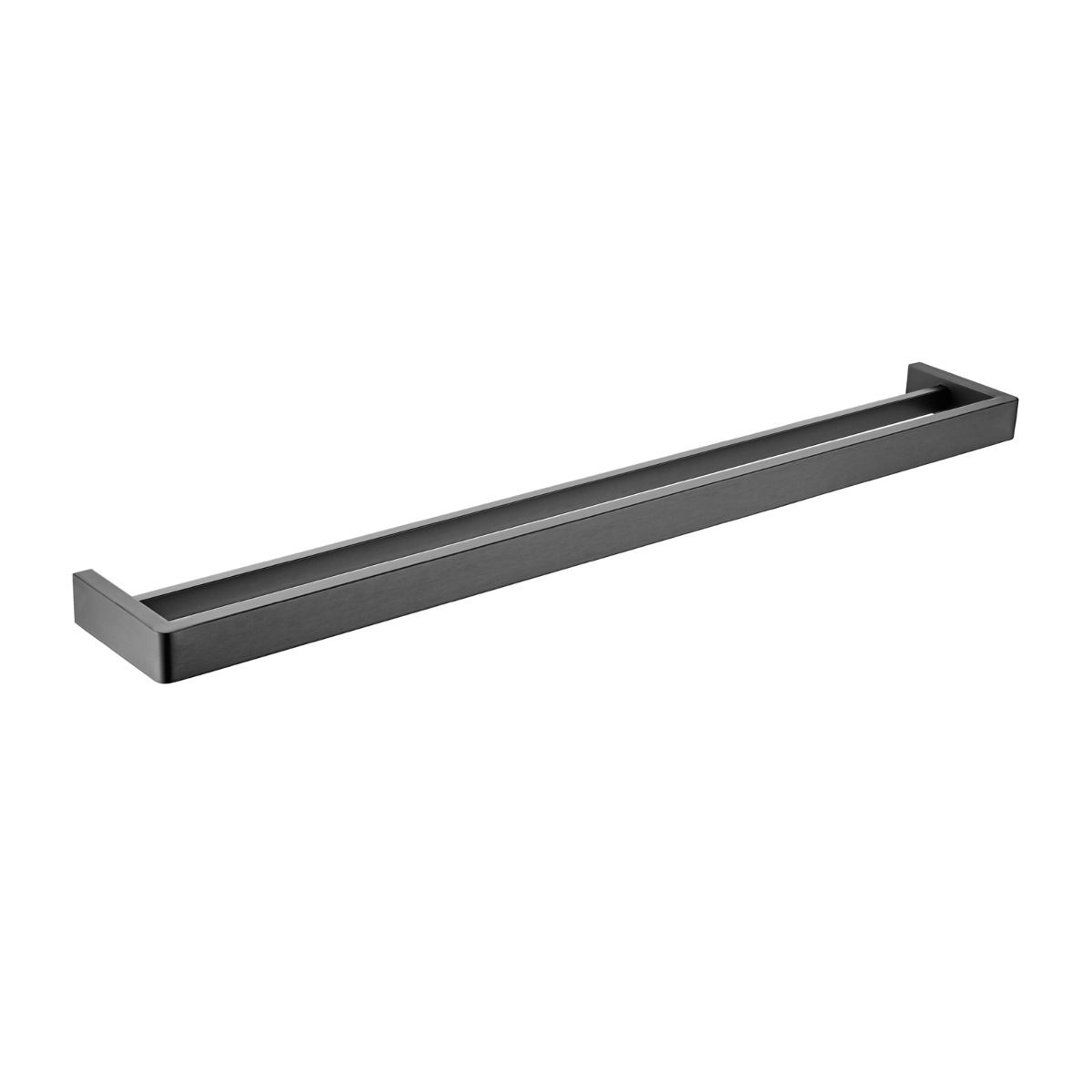 Norico Cavallo Gun Metal Grey Square Double Towel Rail 800mm