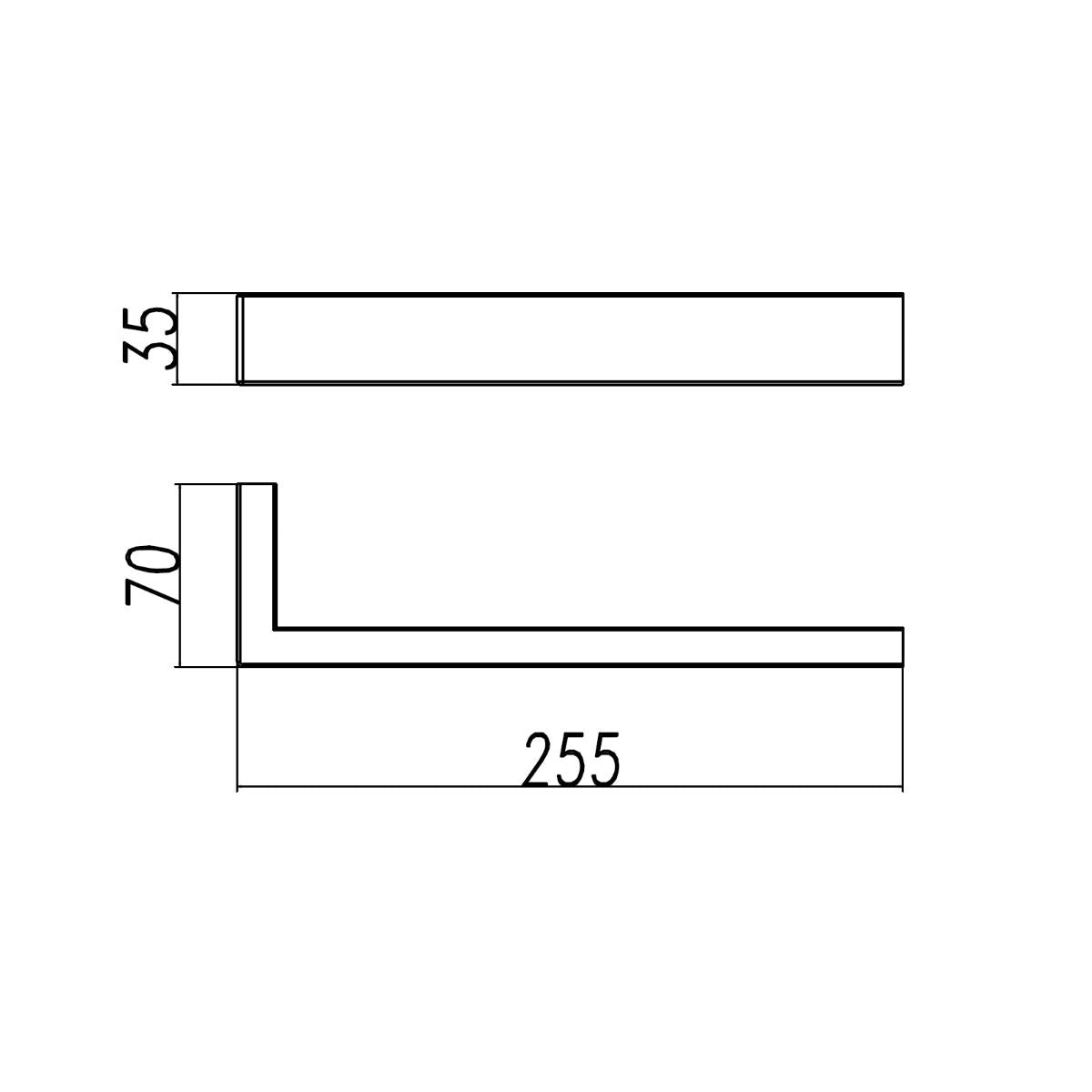 Norico Cavallo Matte Black Square Towel Ring 200mm