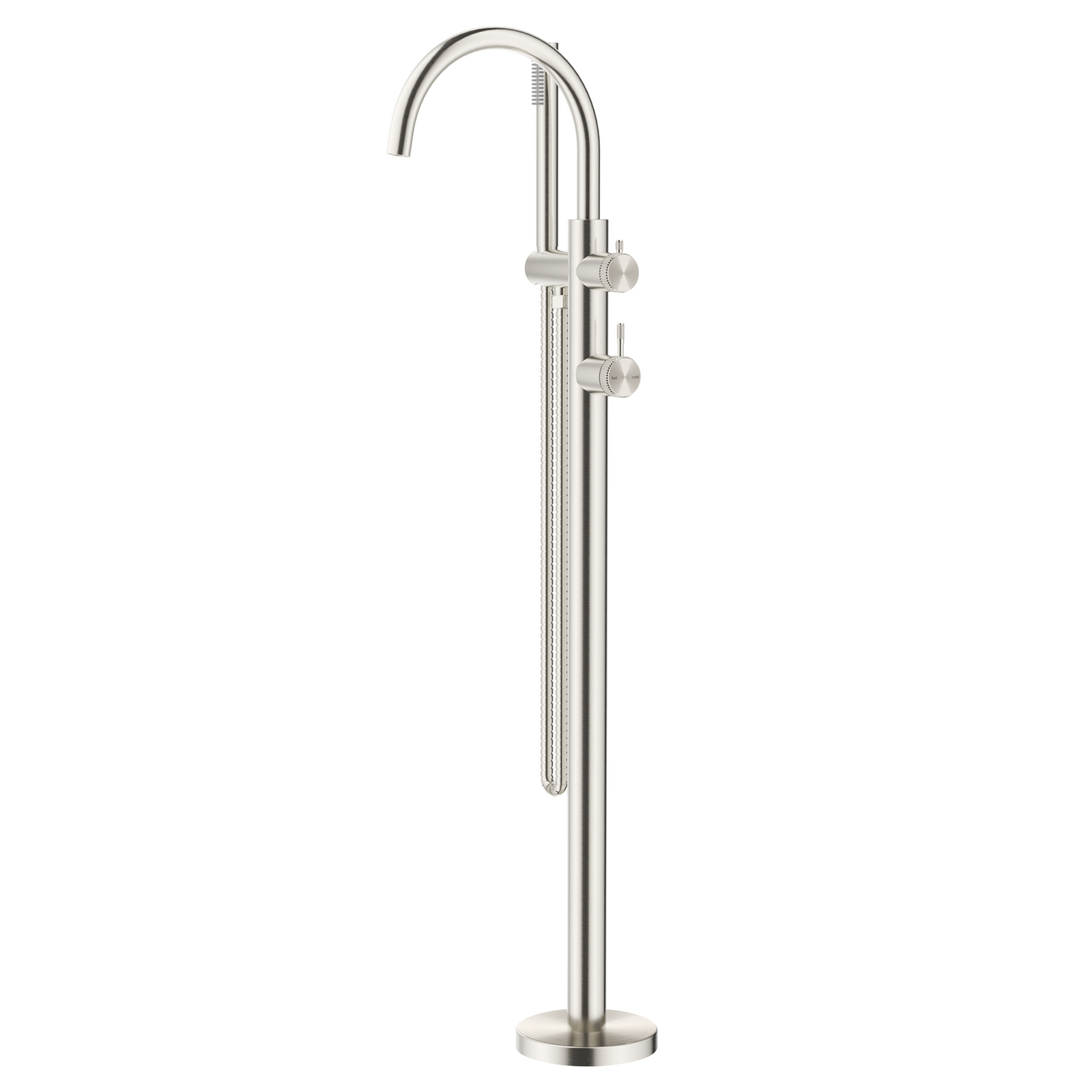 Mica Fluted Freestanding Bath Mixer with Hand Shower