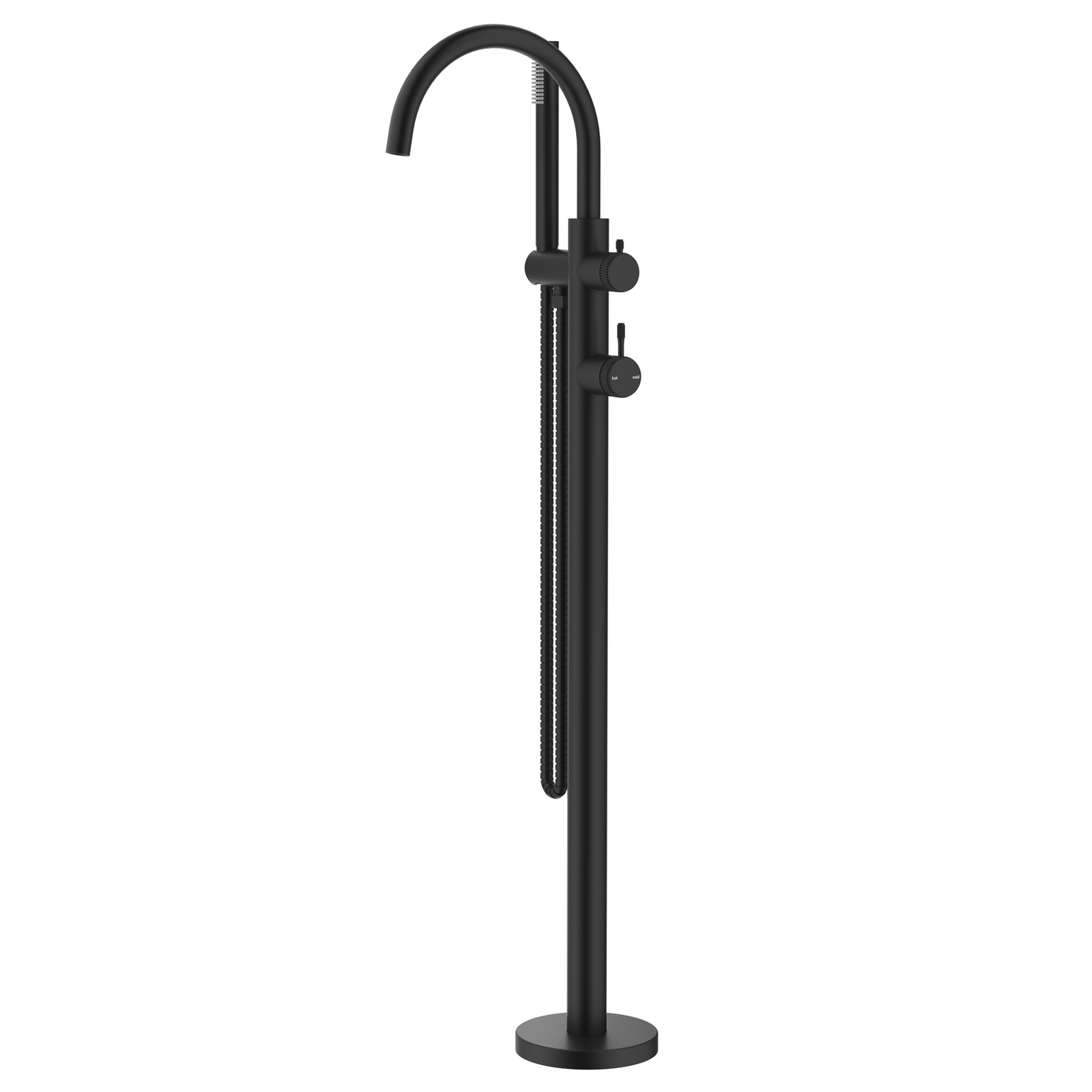 Mica Fluted Freestanding Bath Mixer with Hand Shower