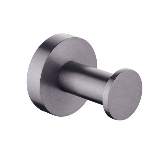 LUCID PIN Series Gun Metal Grey Robe Hook - Blue Bathware