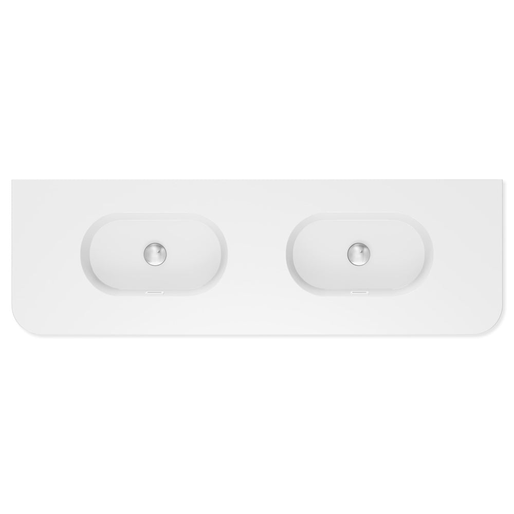 Lola Curved Ceramic Basin Top - Additional View